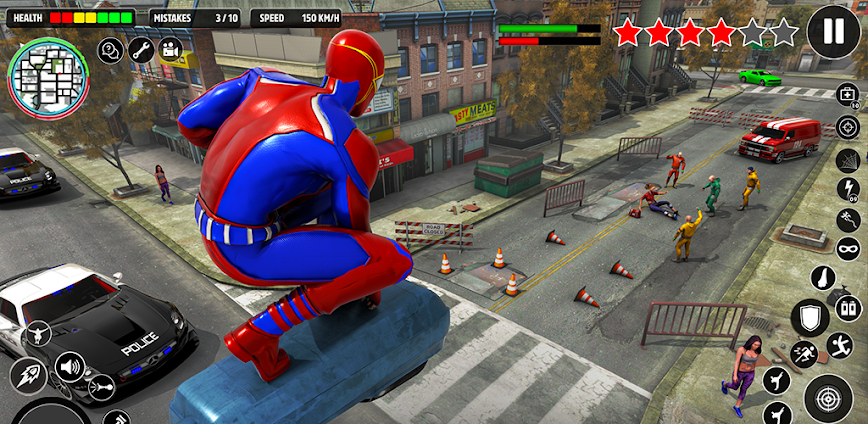 Flying Hero: Spider Hero Man Apk Download background